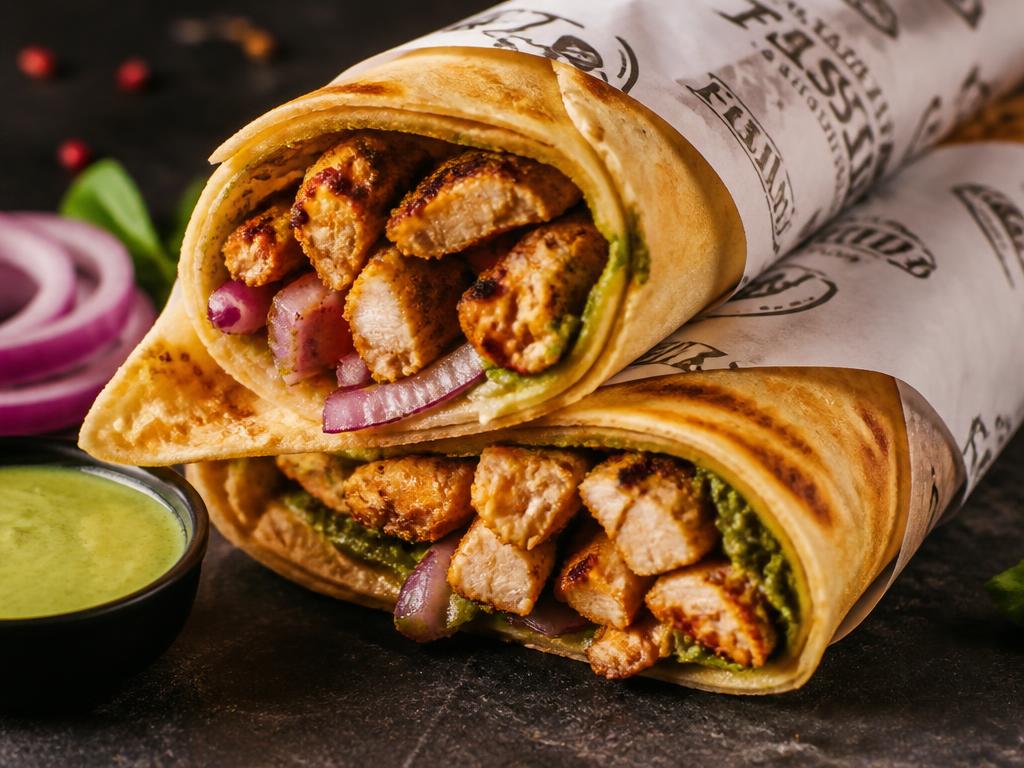 Paneer Tikka Wrap — Paneer tikka, onion and mint mayo rolled in a soft paratha.